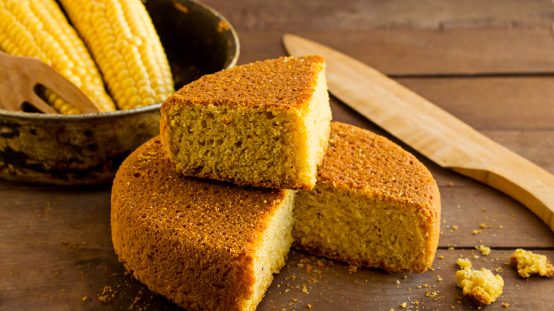 slice of corn bread