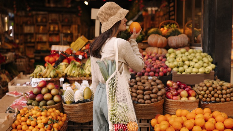 woman at fruit market