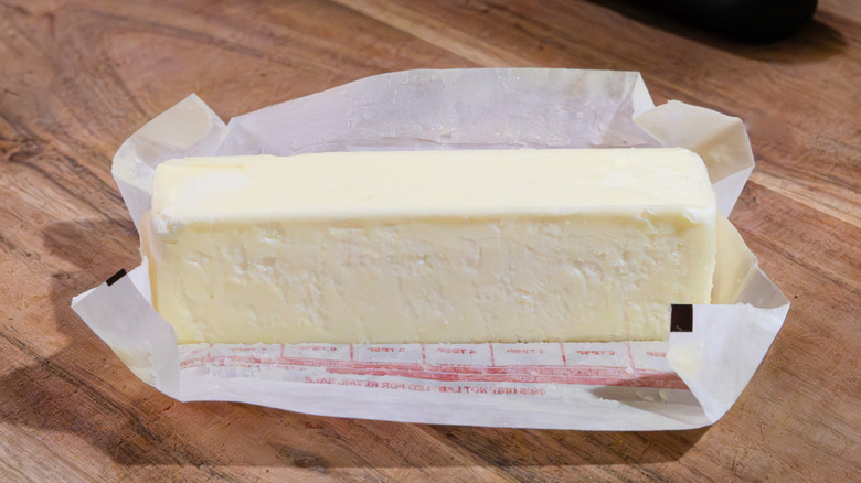 An open stick of butter