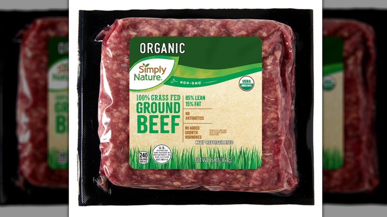Aldi's Simply Nature Organic Grass Fed 85% Lean Ground Beef