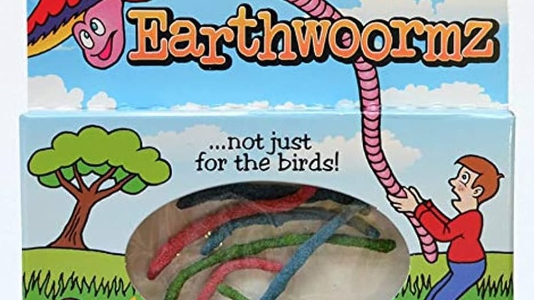 Package of Earthwoomrz candy with real worms