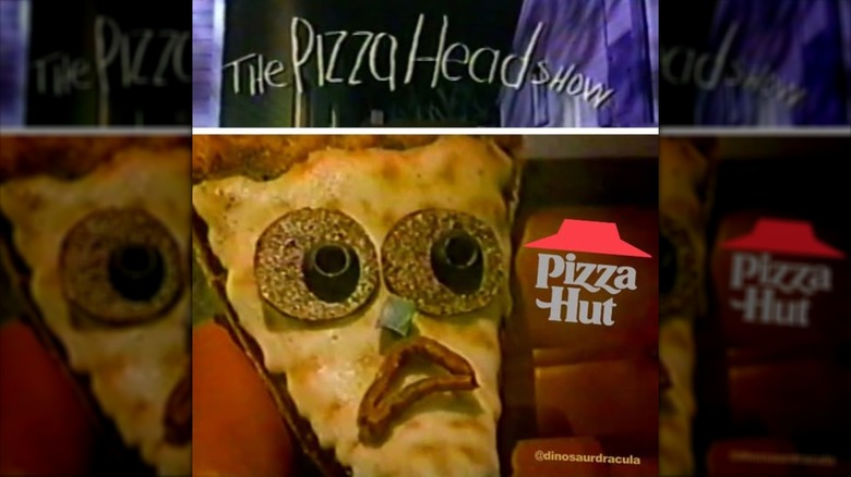 pizza hut pizza head character with logo