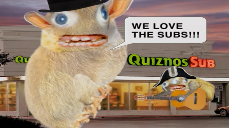 singing spongmonkeys characters from quiznos