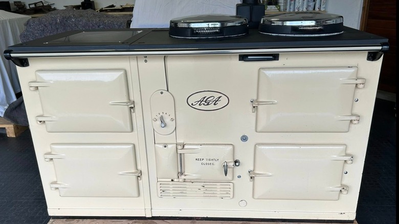 A refurbished, vintage AGA stove