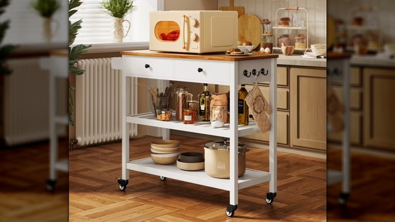 The Aiho Rolling kitchen island