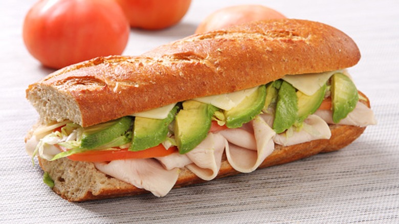 turkey and avocado sub