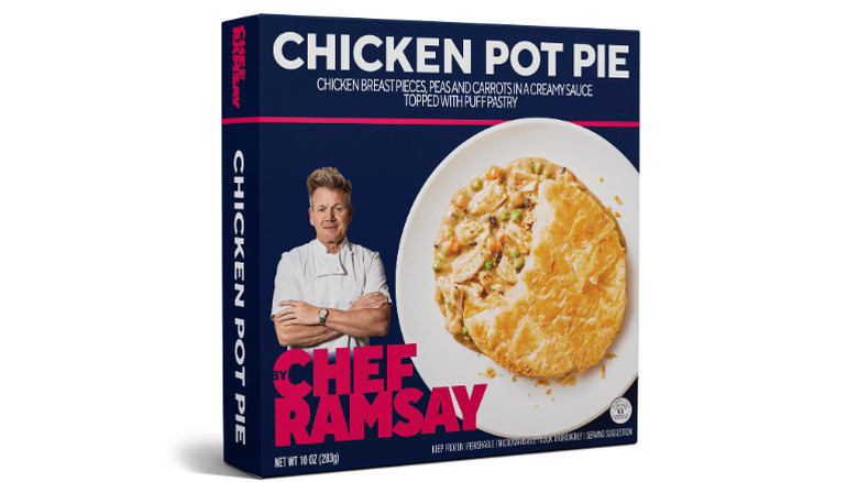 Package of Gordon Ramsay Chicken Pot Pie frozen dinner