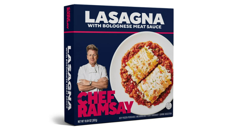 Package of Chef Ramsay Lasagna with Bolognese Meat Sauce frozen dinner