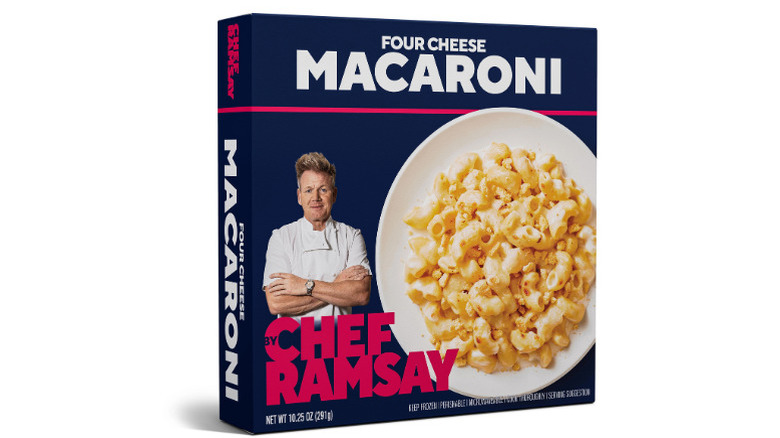 Package of Chef Ramsay Four Cheese Macaroni frozen dinner