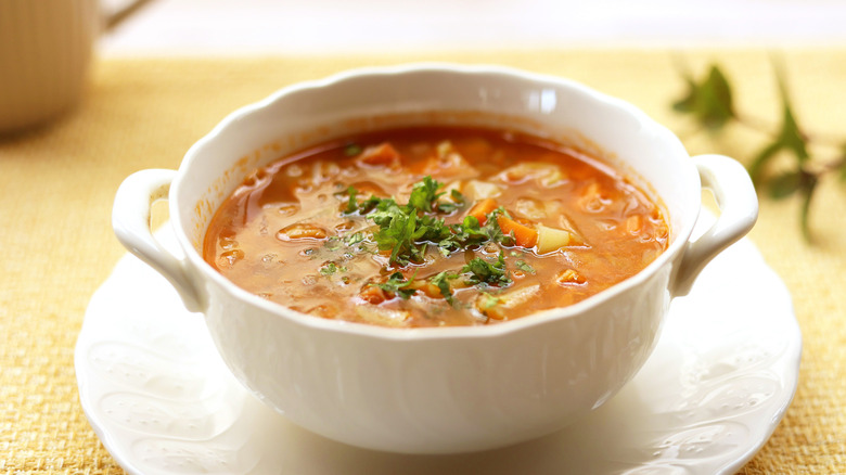Minestrone style soup