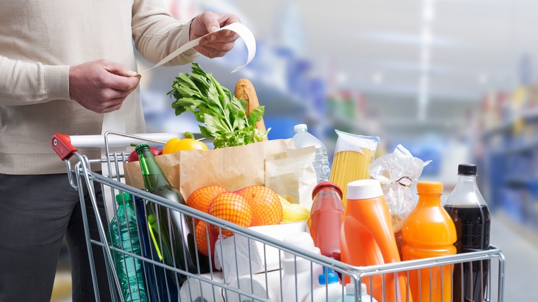 full grocery cart
