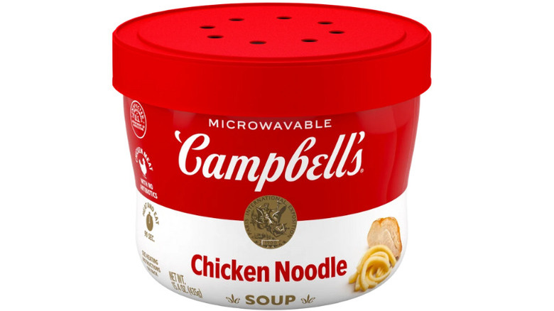 Microwaveable container of Campbell's Chicken Noodle Soup