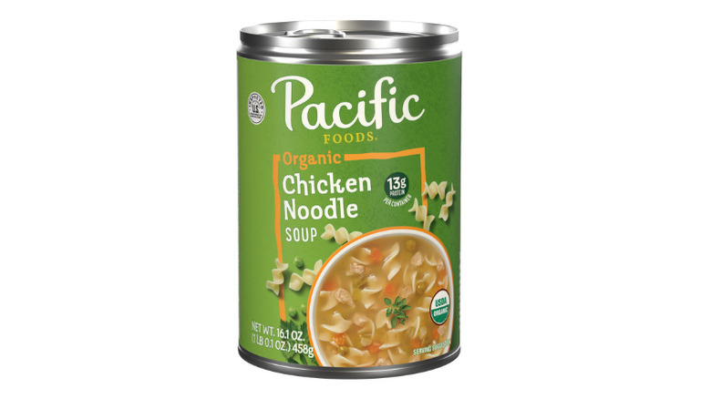 Can of Pacific Foods Organic Chicken Noodle Soup