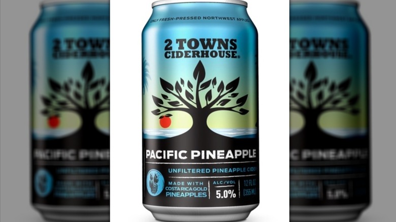 A can of Pacific Pineapple from 2 Towns Ciderhouse