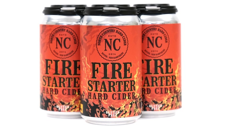 Three cans of Fire Starter from North Country Hard Cider Company