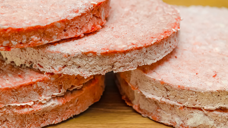 frozen burgers sitting out
