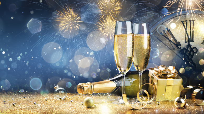 Champagne and fireworks