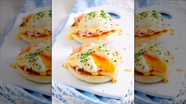 Two poached eggs