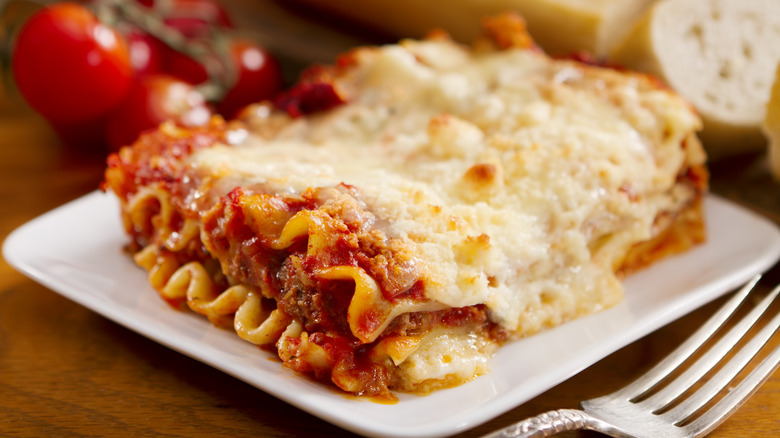 lasagne on a plate
