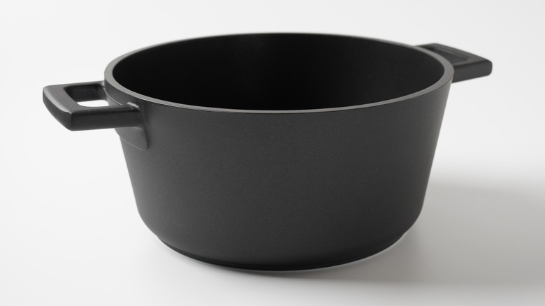 A heavy cook pot