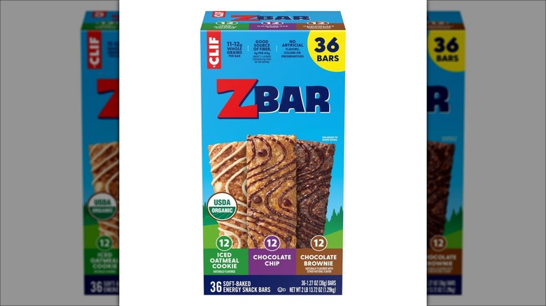 blue box of kid-friendly clif z-bars