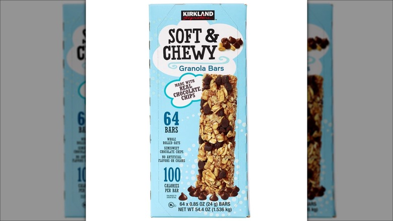 large box of costco brand granola bars