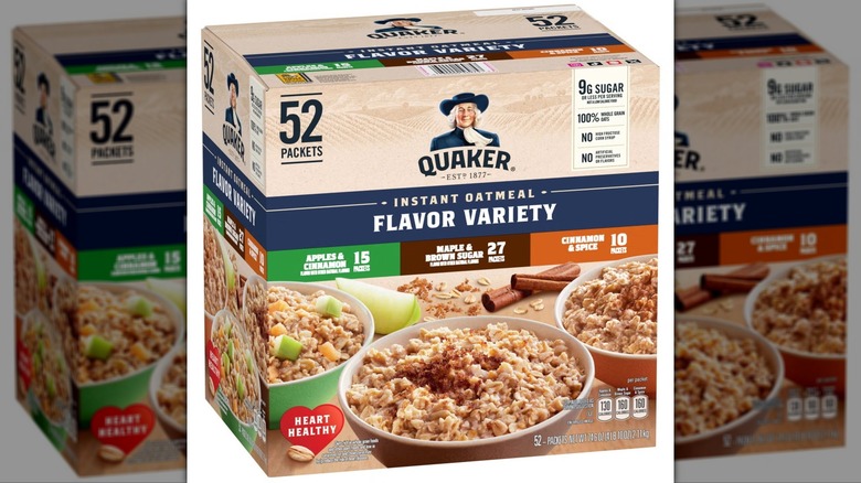 variety box of quaker oatmeal packs