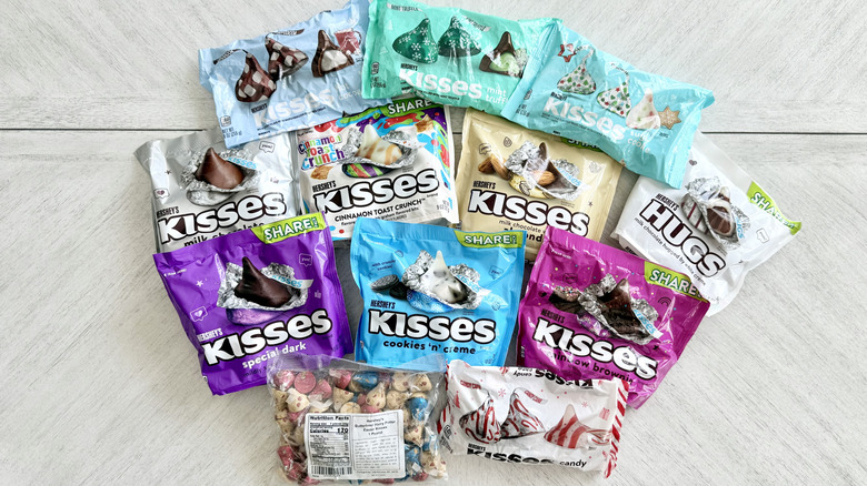 kisses bags on table