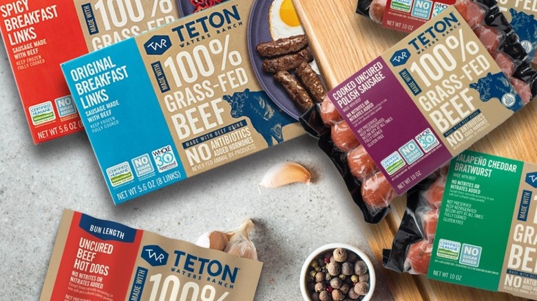 Selection of Teton Waters Ranch meat products