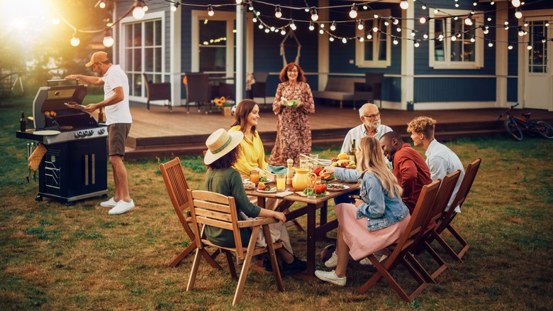People having a party