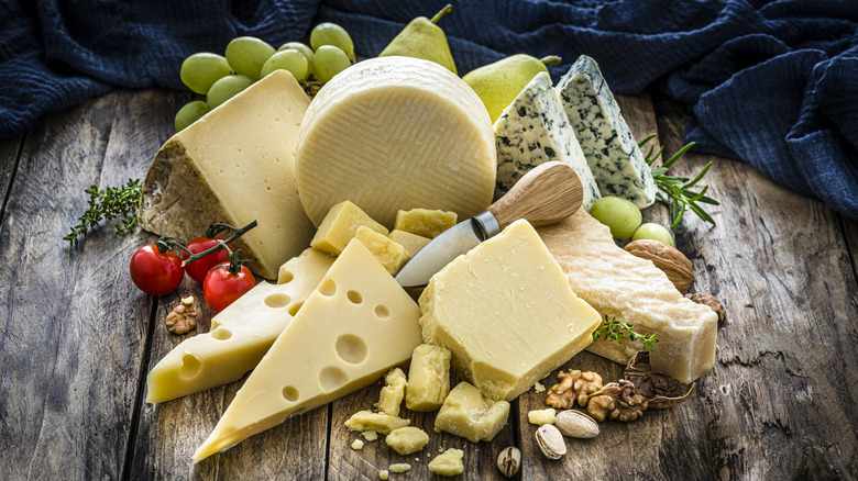 A selection of cheeses