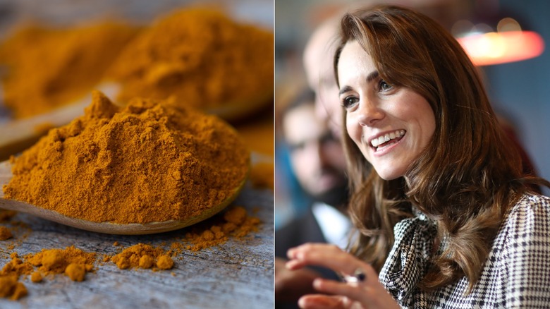 A spoonful of spice next to an image of Princess Kate