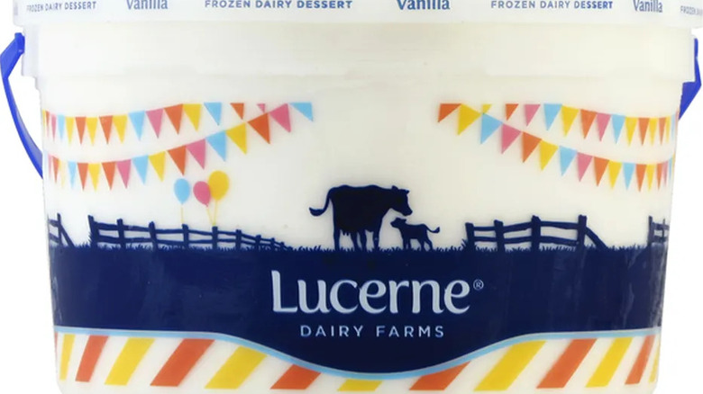 Carton of Lucerne ice cream