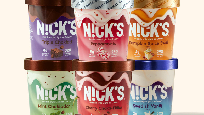 Cartons of Nick's Ice Creams