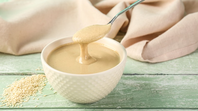 tahini in a bowl
