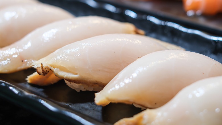 Close-up of a line of escolar