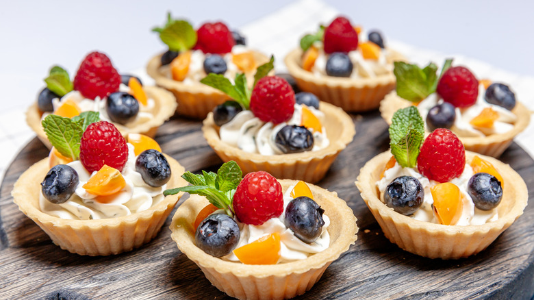 Serving of mini tarts
