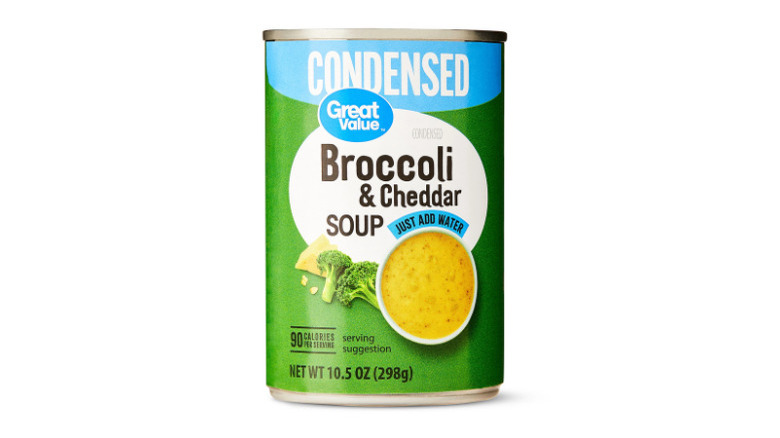 Can of Great Value Broccoli and Cheddar Condensed Soup