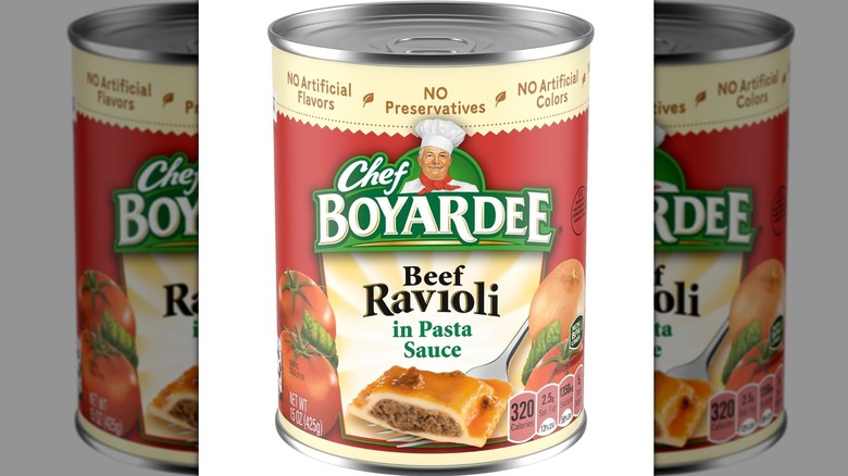 A can of Chef Boyardee Beef Ravioli