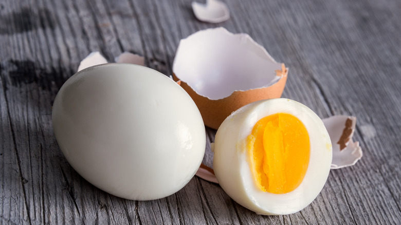 Two hard-boiled eggs