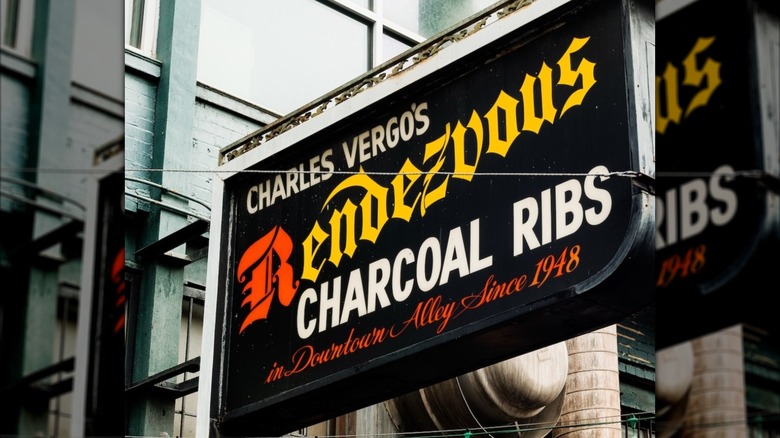 Charlie Vergos Rendezvous restaurant sign