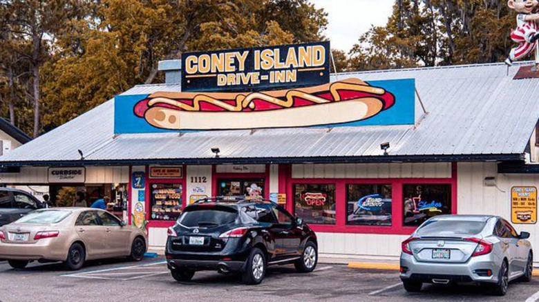 The exterior of the Coney Island Drive-Inn in Brooksville.