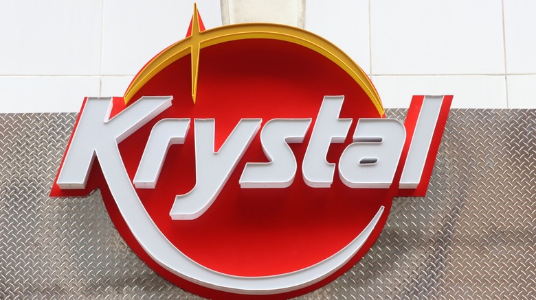 Krystal restaurant sign