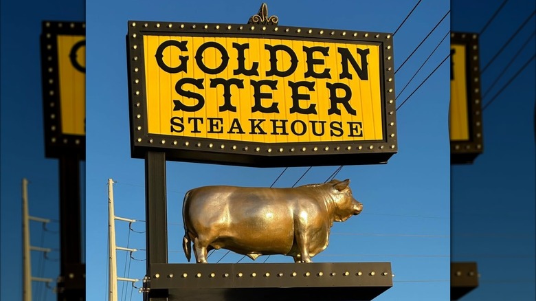 Golden Steer Steakhouse sign