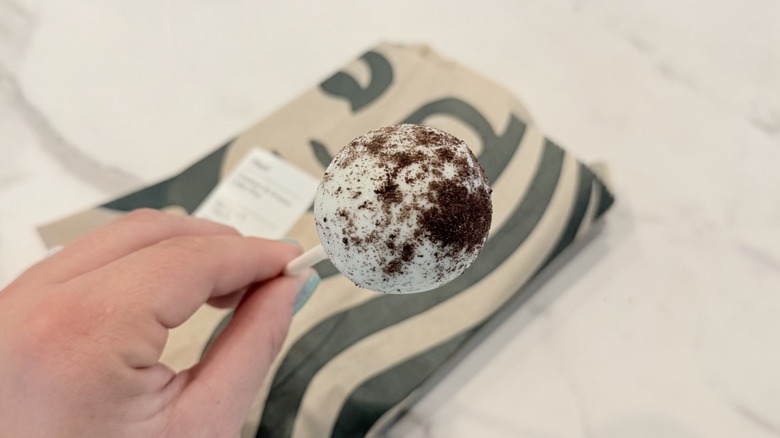Starbucks cookies and cream cake pop