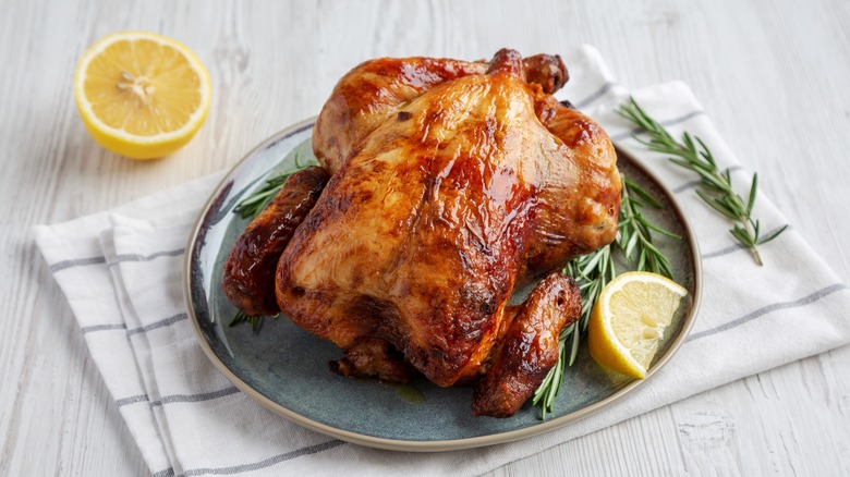 rotisserie chicken with lemon and herbs