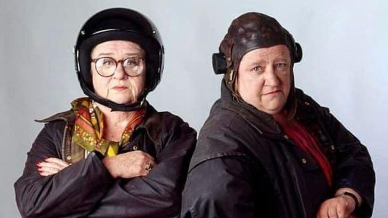 Jennifer Paterson and Clarissa Dickson Wright of Two Fat Ladies