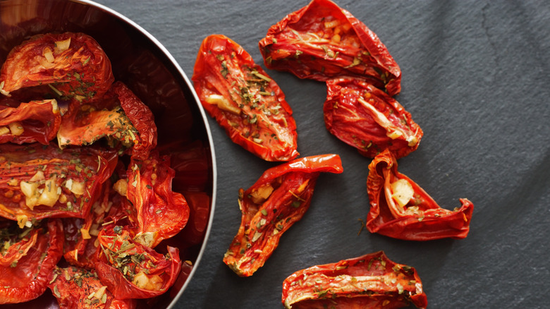 bowl of dried tomatoes