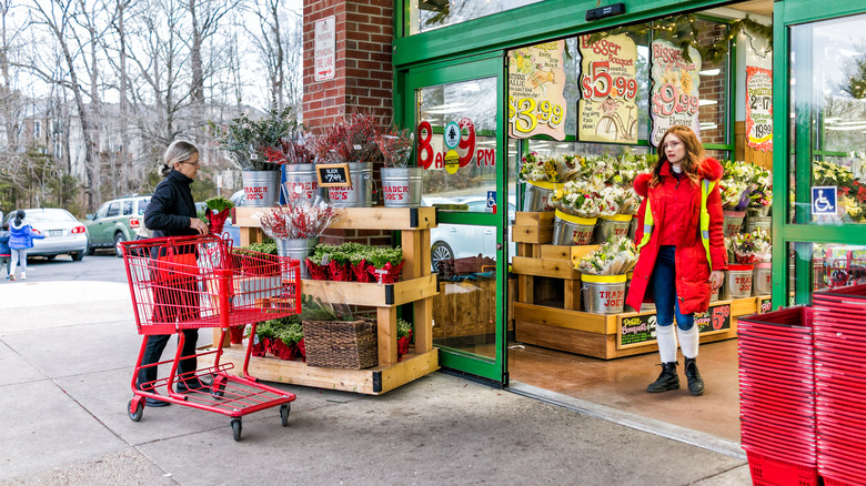 People shopping in Trader Joe's