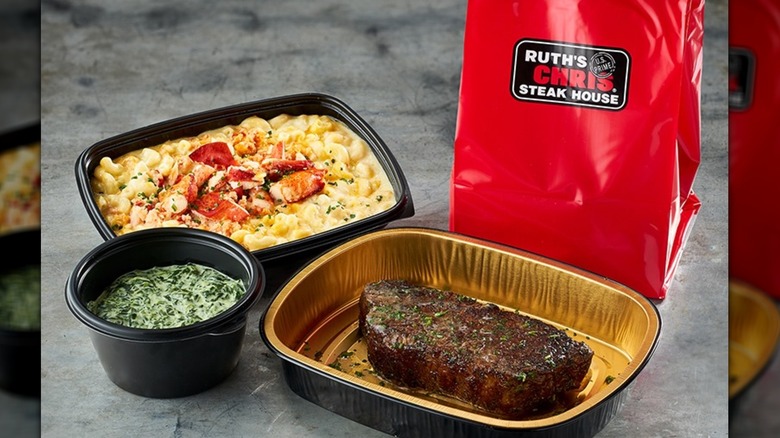 A steak take-away order from Ruth's Chris Steak House